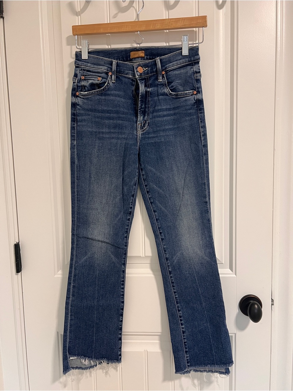 Mother Women's Dark Blue Straight-Leg Jeans